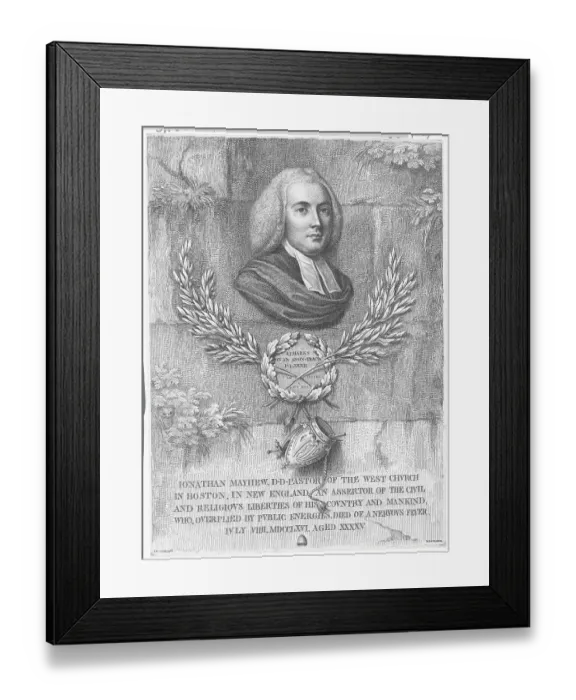 Framed Print : Boston Preacher Jonathan Mayhew