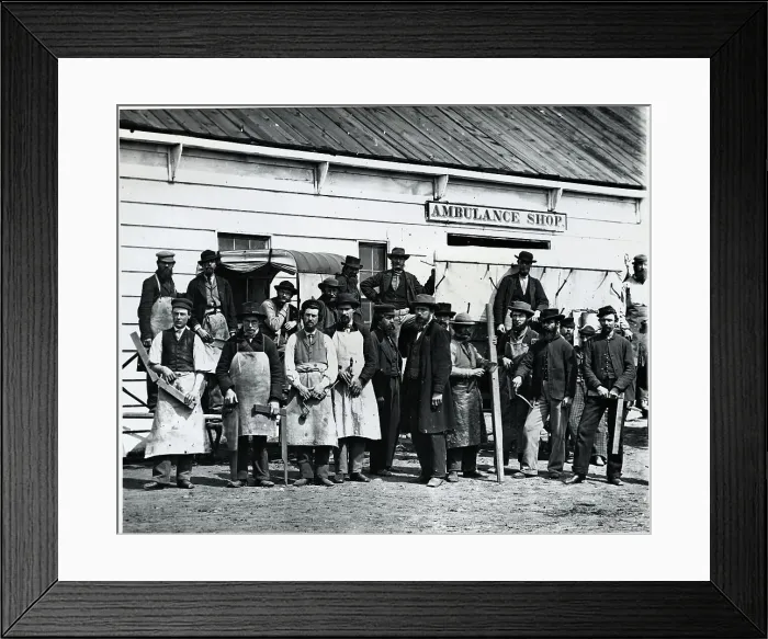 Framed Print : Employees Of A Civil War Repair Shop Framed Print : Employees Of A Civil War Repair Shop