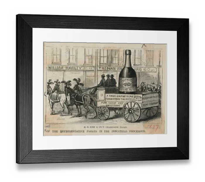 Framed Print : Champagne Float in Parade Framed Print : Champagne Float in Parade