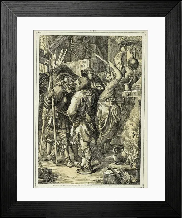 Framed Print : Angry Woman Amongst Group of Men Framed Print : Angry Woman Amongst Group of Men