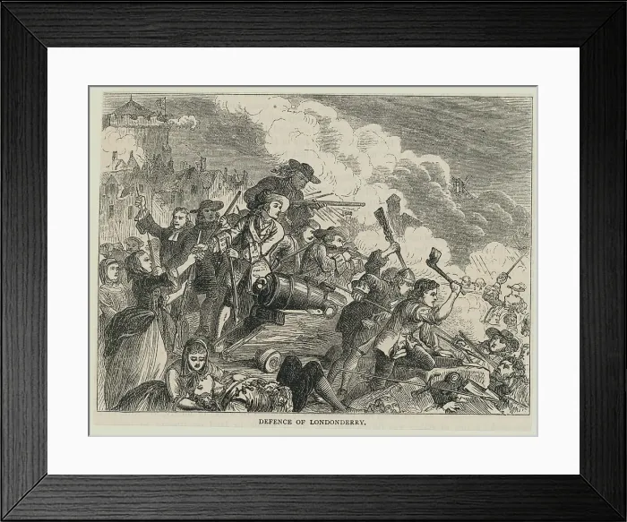 Framed Print : Soldiers Fighting at Londonderry Framed Print : Soldiers Fighting at Londonderry