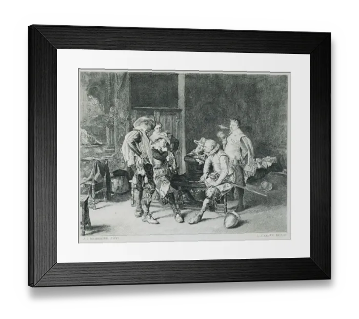 Framed Print : Musketeers Playing Cards Framed Print : Musketeers Playing Cards