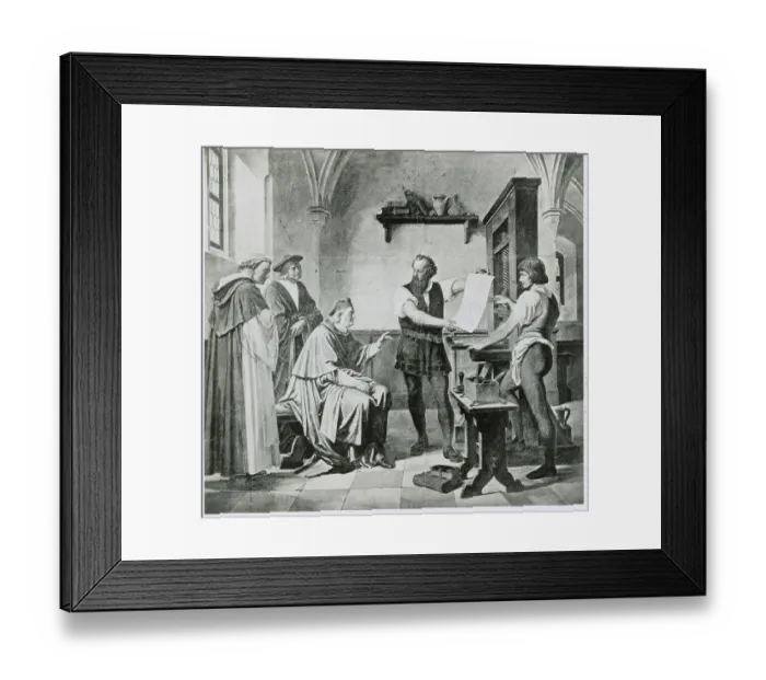 Framed Print : Book Printing Being Demonstrated Framed Print : Book Printing Being Demonstrated