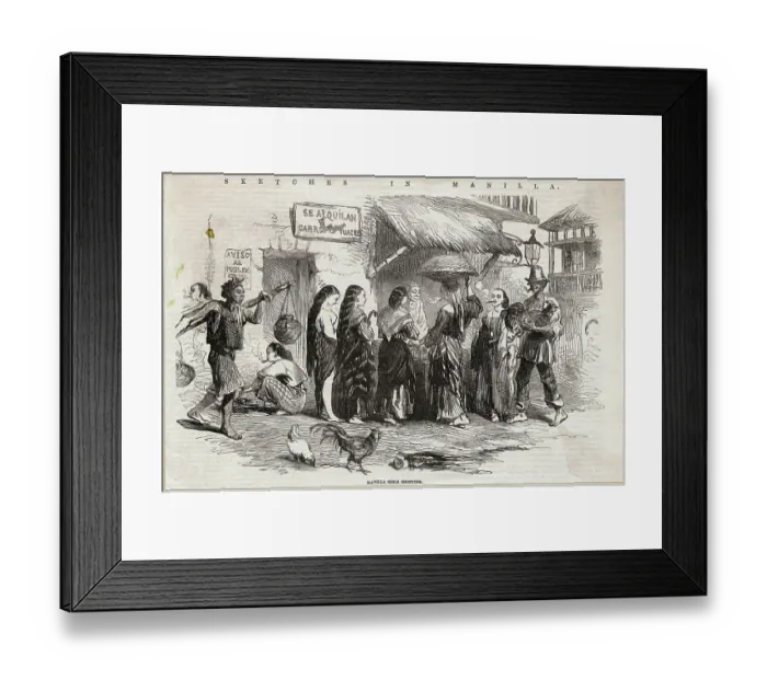 Framed Print : Manila Street Market Scene Framed Print : Manila Street Market Scene