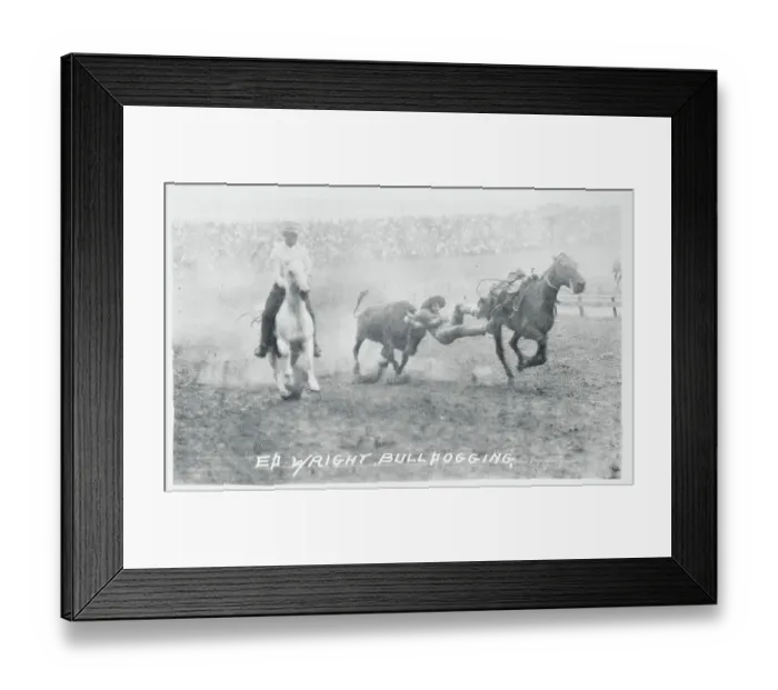 Framed Print : Ed Wright Leaping from Horse to Horse Framed Print : Ed Wright Leaping from Horse to Horse