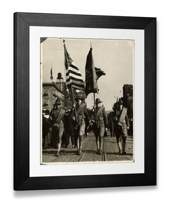 Framed Print : World War I Color Bearers Parade Framed Print : World War I Color Bearers Parade