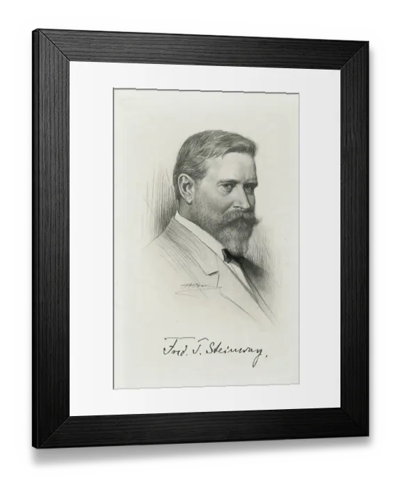 Framed Print : Portrait of C.F. Theodore Steinway