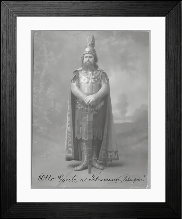 Framed Print : Singer Otto Goritz Posing on Set Framed Print : Singer Otto Goritz Posing on Set