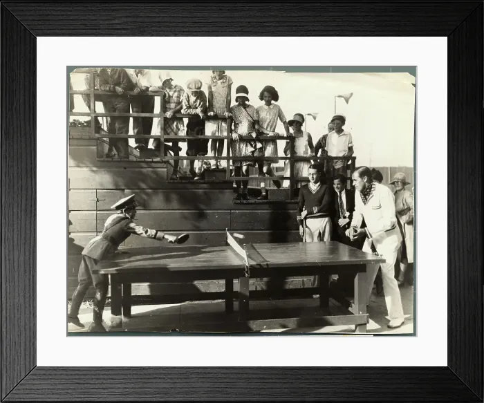 Framed Print : Bill Tilden Playing Ping Pong With Coogan Framed Print : Bill Tilden Playing Ping Pong With Coogan
