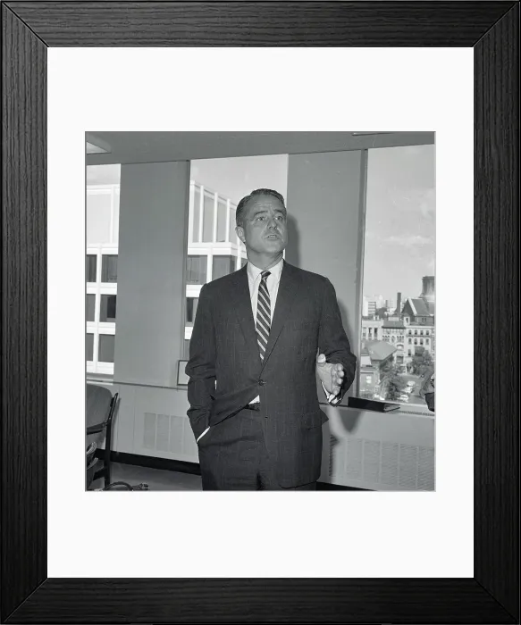 Framed Print : Portrait of Sargent Shriver Framed Print : Portrait of Sargent Shriver