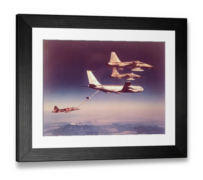 Framed Print : USAF Air Force F-5a Fighter Jets In-flight Refuelling Framed Print : USAF Air Force F-5a Fighter Jets In-flight Refuelling