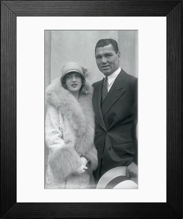Framed Print : Jack Dempsey with Wife