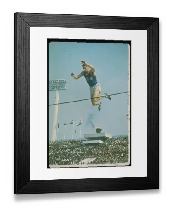Framed Print : Fred Hansen Jumping Pole Vault Bar