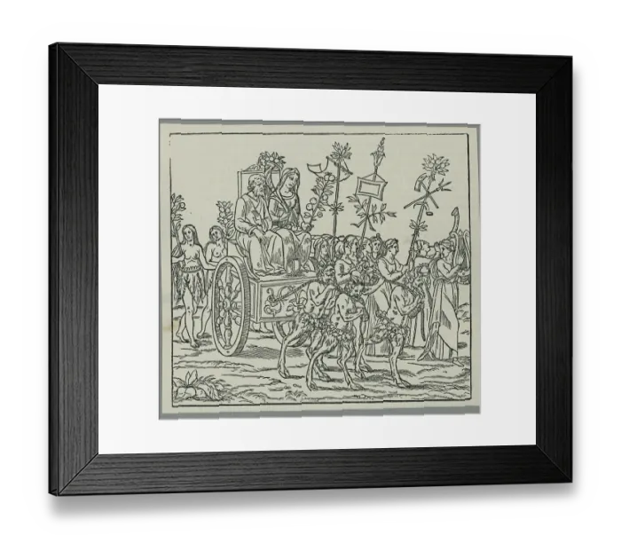 Framed Print : Satyrs Pulling Chariot Framed Print : Satyrs Pulling Chariot