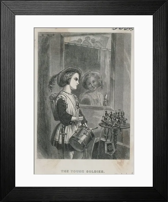 Framed Print : Child in Soldier Costume Framed Print : Child in Soldier Costume