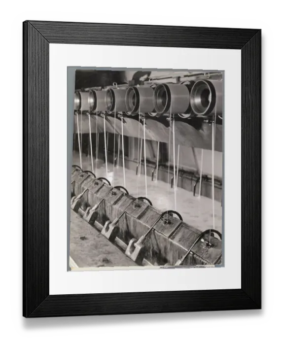 Framed Print : Rayon Yarn Being Processed Framed Print : Rayon Yarn Being Processed