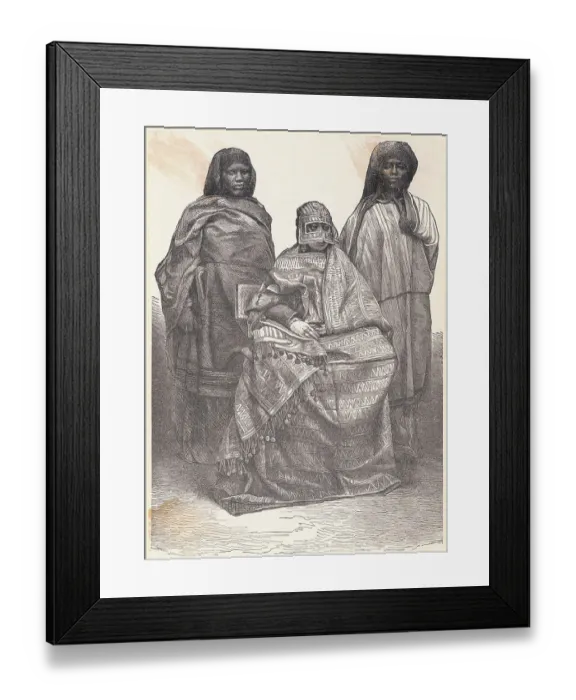 Framed Print : Queen of Maheli and Attendants Framed Print : Queen of Maheli and Attendants