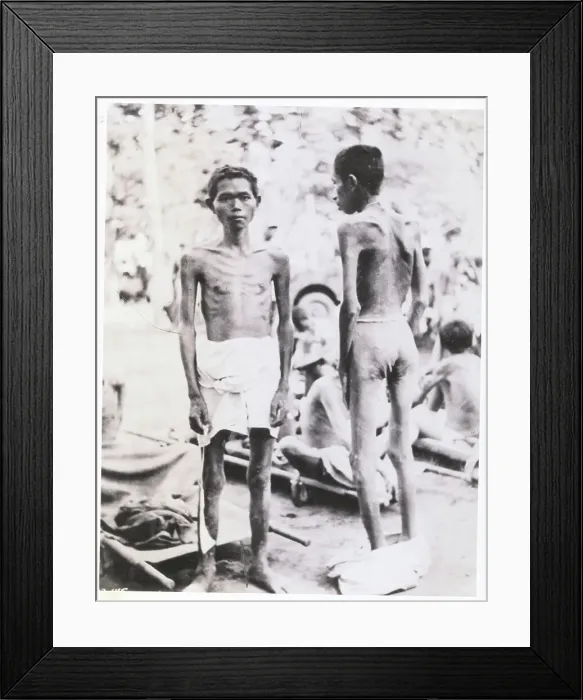 Framed Print : Portrait of Starving Men Framed Print : Portrait of Starving Men