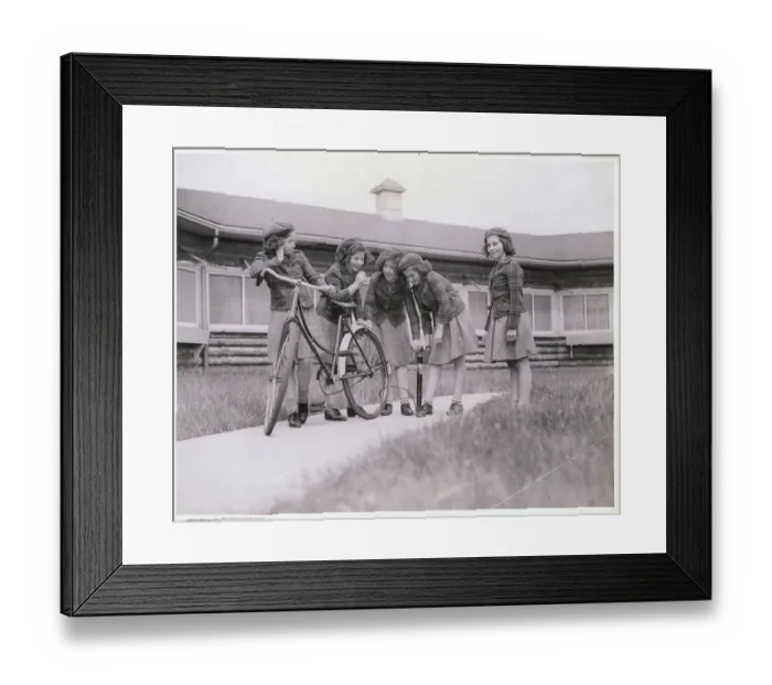 Framed Print : The Quintuplets Pumping Bicycle Tire Framed Print : The Quintuplets Pumping Bicycle Tire