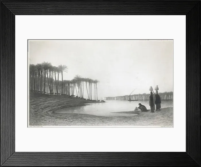Framed Print : Women Putting Water from Nile in Jugs Framed Print : Women Putting Water from Nile in Jugs