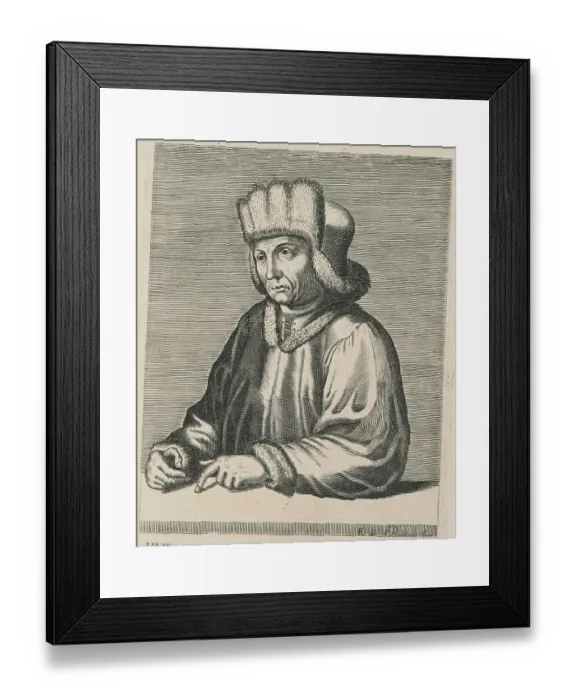 Framed Print : Portrait of Jan van Eyck Framed Print : Portrait of Jan van Eyck