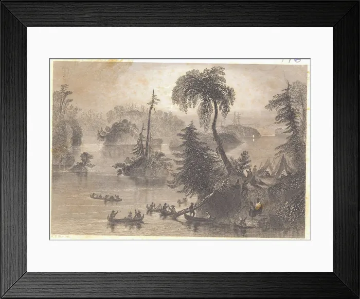 Framed Print : Misty Island Site with Encampment Framed Print : Misty Island Site with Encampment