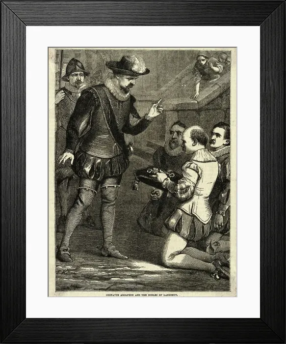 Framed Print : Gustavus Alolphus With Nobles Framed Print : Gustavus Alolphus With Nobles