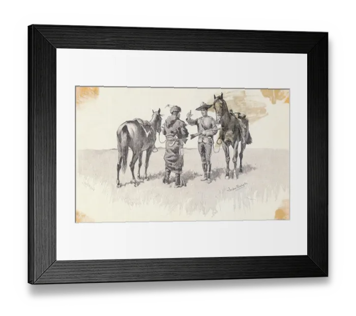 Framed Print : Canadian Mountie Lecturing Citizen