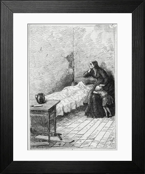 Framed Print : Family Dying from Starvation Framed Print : Family Dying from Starvation