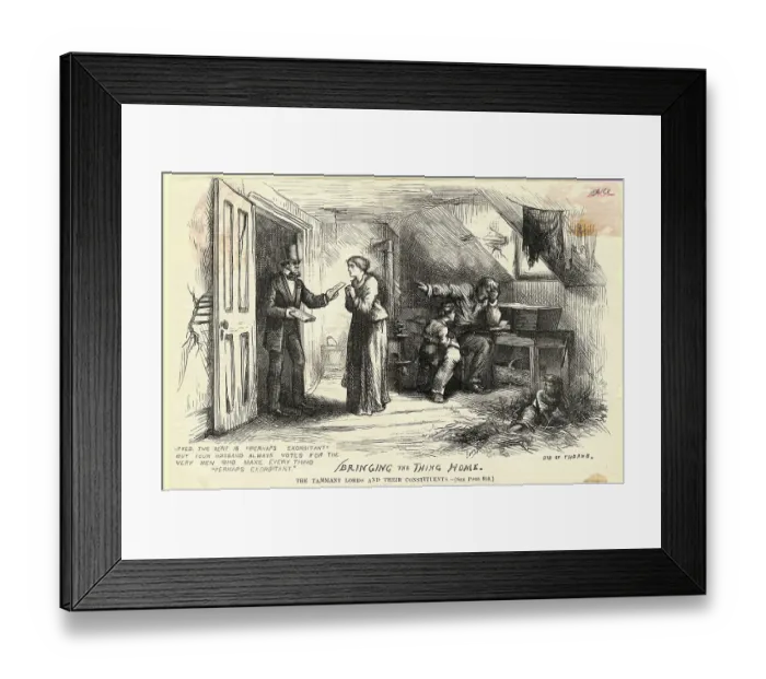 Framed Print : Landlord Collecting Rent Framed Print : Landlord Collecting Rent