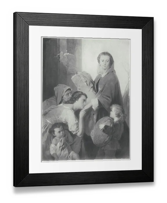 Framed Print : Poor People Kissing Hand of Charity Framed Print : Poor People Kissing Hand of Charity