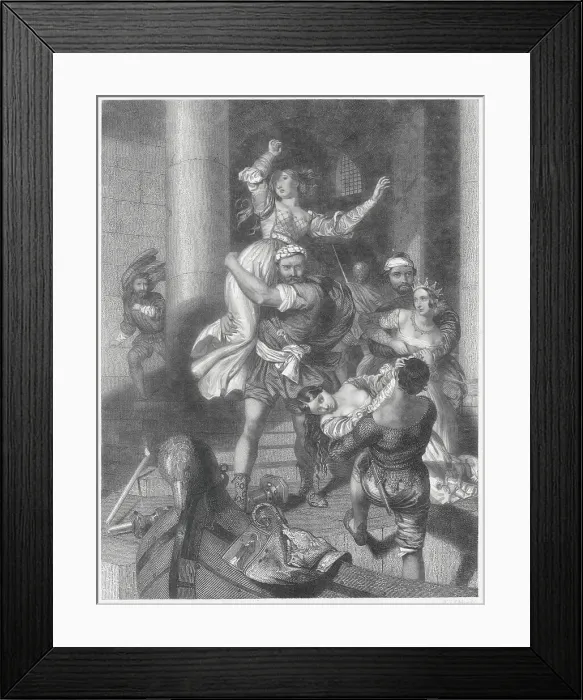 Framed Print : Soldiers Taking Women Captive Framed Print : Soldiers Taking Women Captive