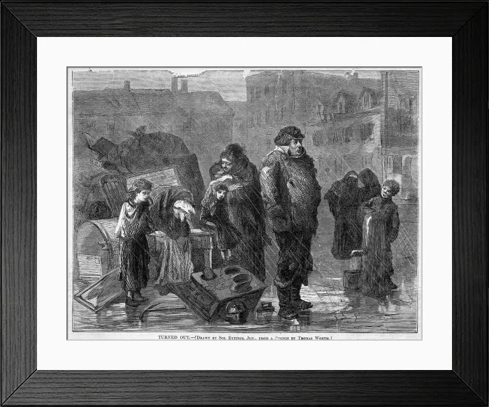 Framed Print : Family After Being Evicted Framed Print : Family After Being Evicted
