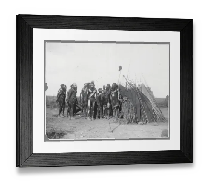 Framed Print : Aborigines Preparing for Tribal Ceremony Framed Print : Aborigines Preparing for Tribal Ceremony