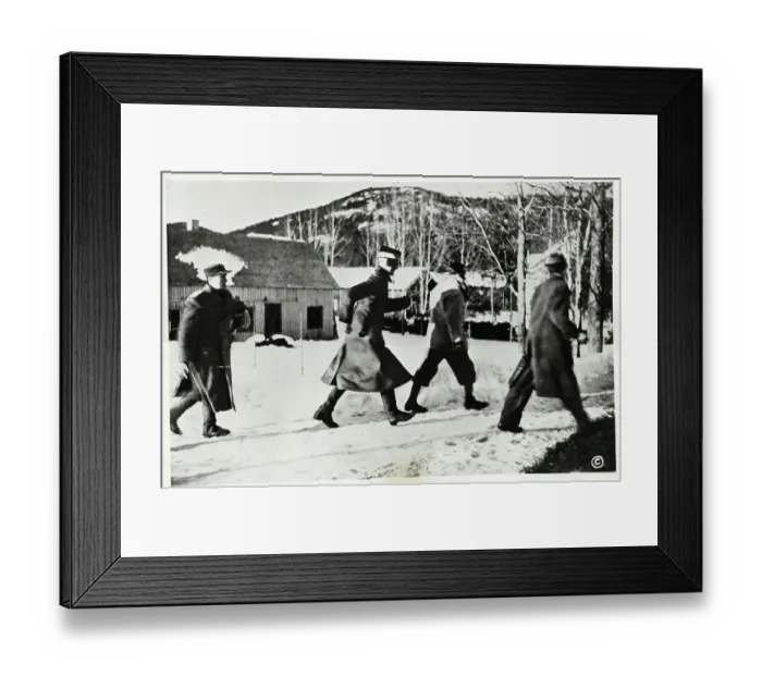 Framed Print : Norwegians Running to Air Raid Shelter Framed Print : Norwegians Running to Air Raid Shelter