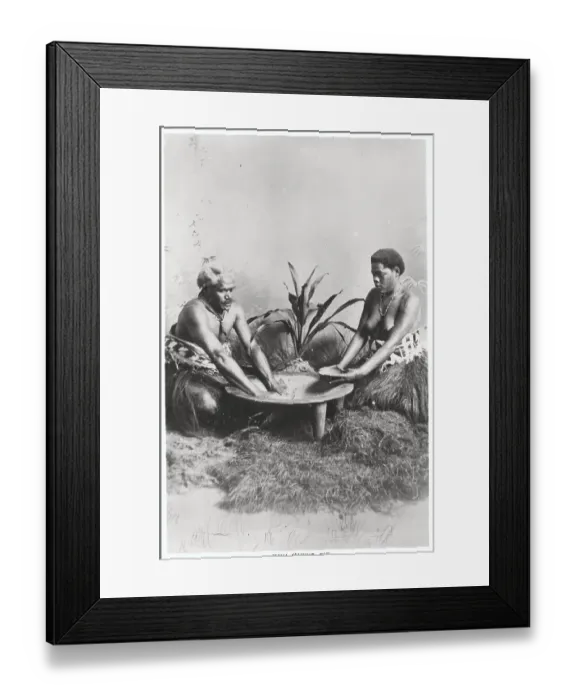 Framed Print : Fijians Making Kava Framed Print : Fijians Making Kava