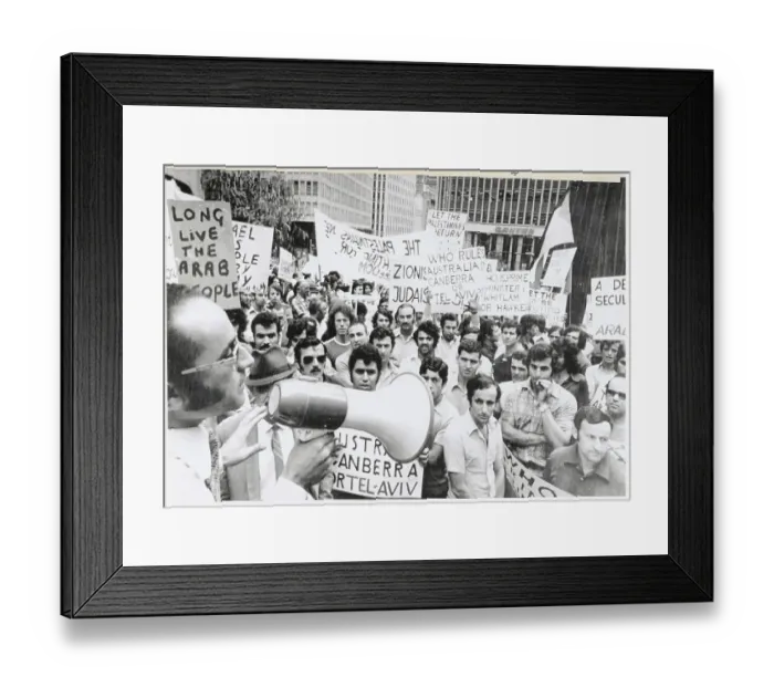 Framed Print : Australian Arab Community Staging Protest Framed Print : Australian Arab Community Staging Protest