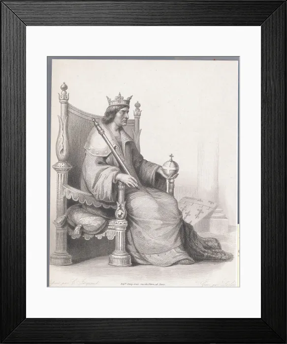 Framed Print : Italian King Charles D'Anjou Framed Print : Italian King Charles D'Anjou