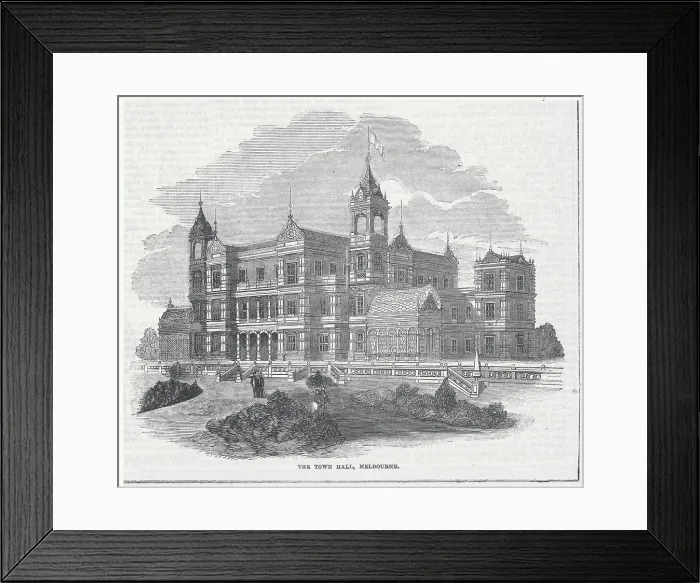 Framed Print : Town Hall. (Original Caption). The Town Hall, Melbourne
