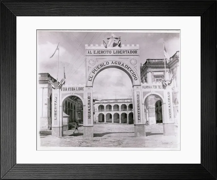 Framed Print : Arch Celebrating Freeing of Cuba Framed Print : Arch Celebrating Freeing of Cuba