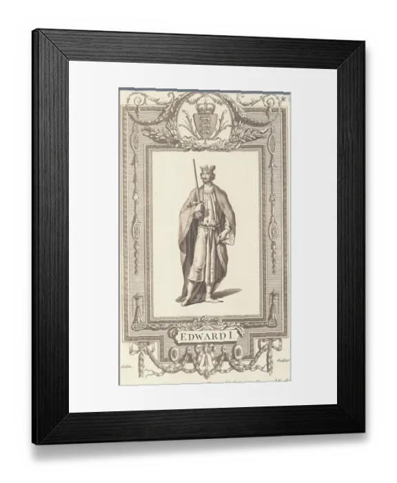 Framed Print : King Edward I Holding Sword Framed Print : King Edward I Holding Sword