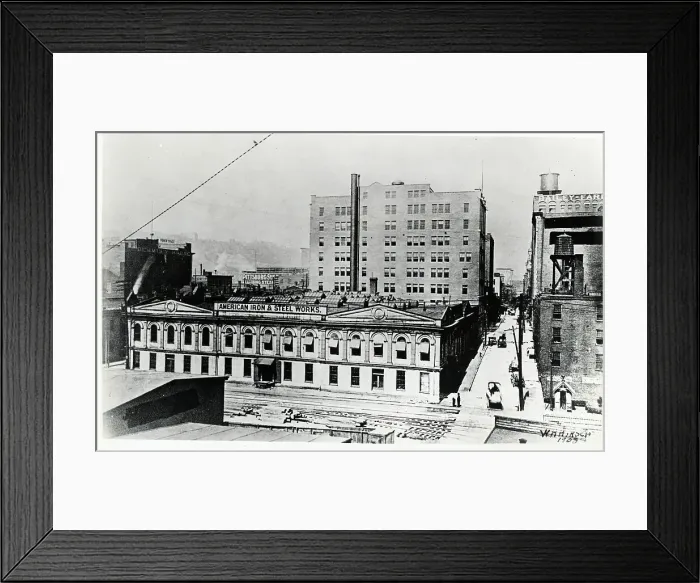 Framed Print : American Iron & Steel Works, Ca 1908 Framed Print : American Iron & Steel Works, Ca 1908