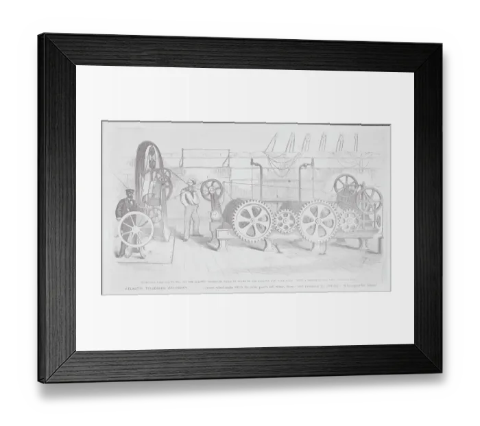 Framed Print : Workmen Operating Cable Machine Framed Print : Workmen Operating Cable Machine