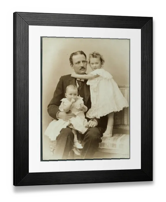 Framed Print : Sweden's Prince Carl with Children Framed Print : Sweden's Prince Carl with Children