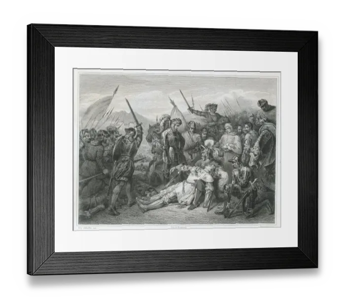 Framed Print : Gaston de Foix Dying During Battle Framed Print : Gaston de Foix Dying During Battle