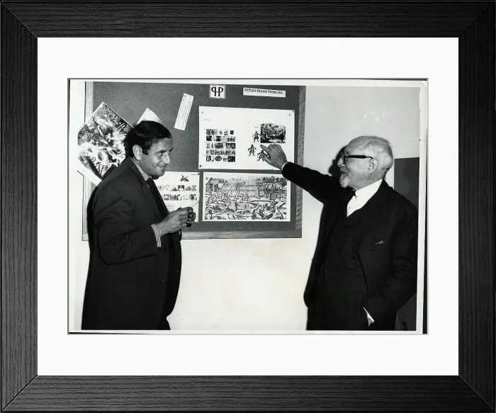 Framed Print : Otto Bettmann & Henry Woolf Work On Bpa Framed Print : Otto Bettmann & Henry Woolf Work On Bpa