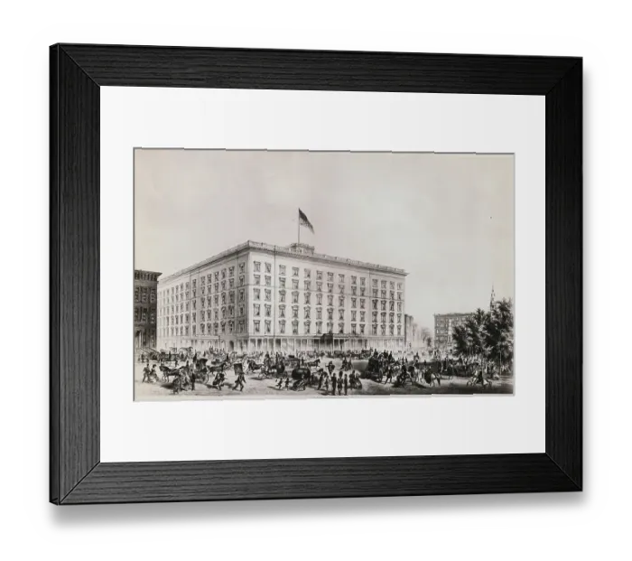 Framed Print : Portrait of Fifth Avenue Hotel Framed Print : Portrait of Fifth Avenue Hotel