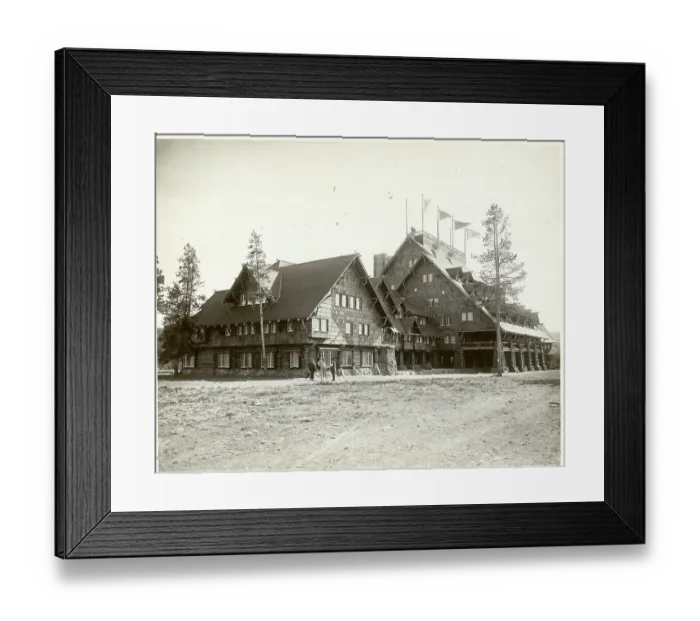 Framed Print : Exterior Of Old Faithful Inn Framed Print : Exterior Of Old Faithful Inn
