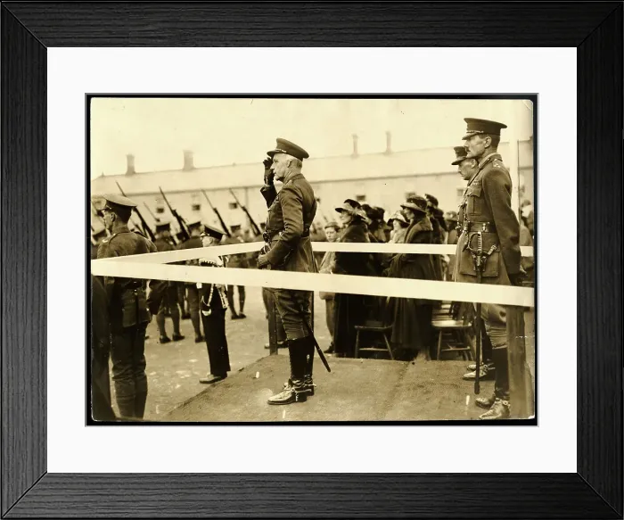Framed Print : General Macready Takes Salute From Troop Framed Print : General Macready Takes Salute From Troop