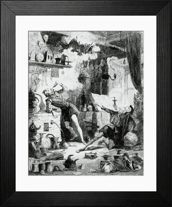 Framed Print : Depictions of Chemists Being Affected by Their Own Inventions Framed Print : Depictions of Chemists Being Affected by Their Own Inventions